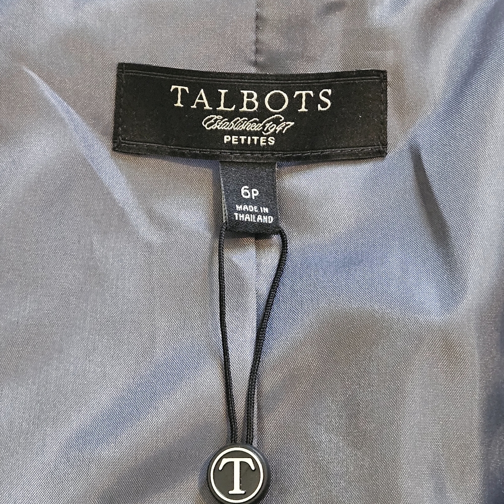 Nwt Talbots Women’s Petites 6P Gray Alpaca Wool Blend Full Zip Plaid Jacket - Picture 2 of 6